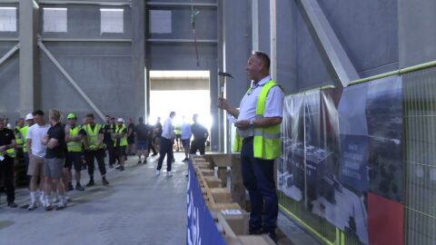 Rejsegilde på nyt centrallager i Kolding